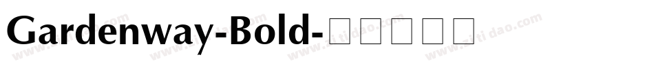 Gardenway-Bold字体转换