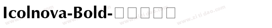 Icolnova-Bold字体转换