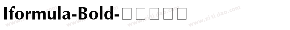 Iformula-Bold字体转换