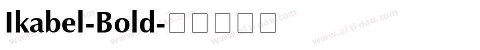 Ikabel-Bold字体转换