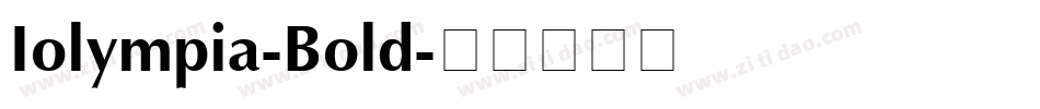 Iolympia-Bold字体转换