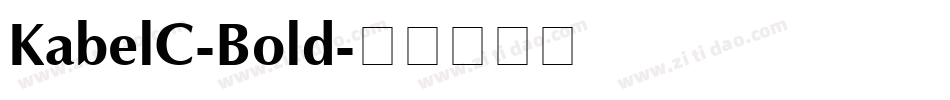 KabelC-Bold字体转换