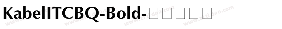 KabelITCBQ-Bold字体转换