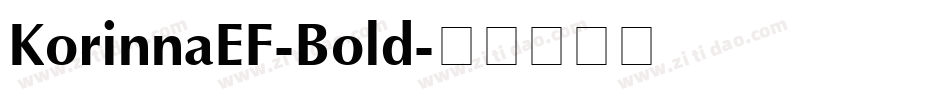 KorinnaEF-Bold字体转换