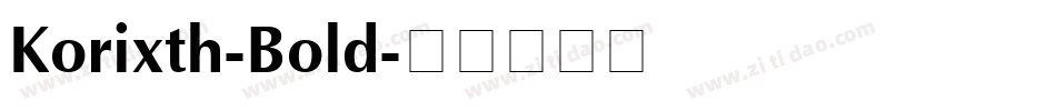 Korixth-Bold字体转换