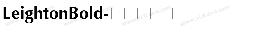 LeightonBold字体转换