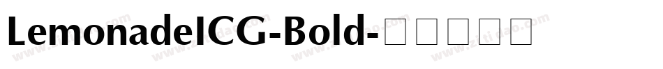 LemonadeICG-Bold字体转换