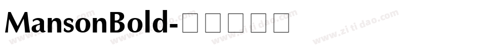 MansonBold字体转换