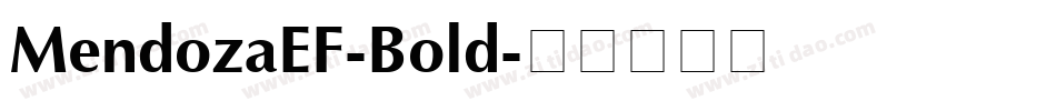 MendozaEF-Bold字体转换