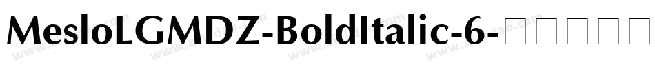 MesloLGMDZ-BoldItalic-6字体转换