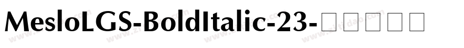 MesloLGS-BoldItalic-23字体转换