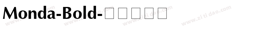 Monda-Bold字体转换