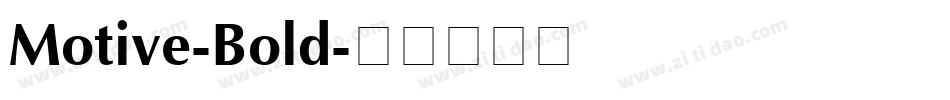 Motive-Bold字体转换