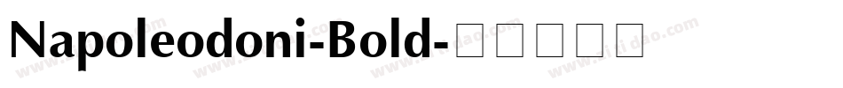 Napoleodoni-Bold字体转换