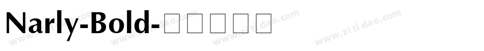 Narly-Bold字体转换