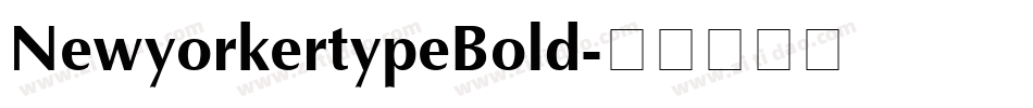 NewyorkertypeBold字体转换