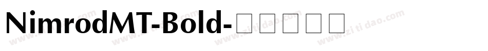 NimrodMT-Bold字体转换