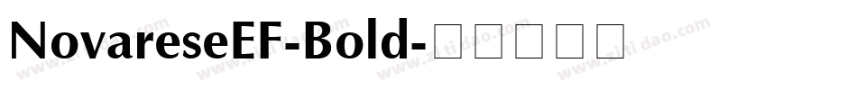 NovareseEF-Bold字体转换