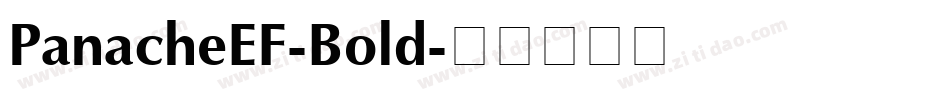 PanacheEF-Bold字体转换