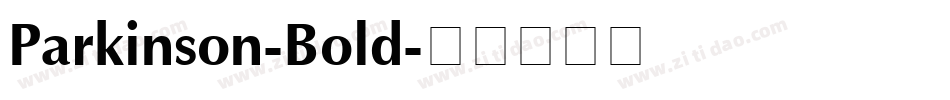 Parkinson-Bold字体转换
