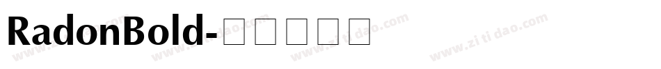 RadonBold字体转换