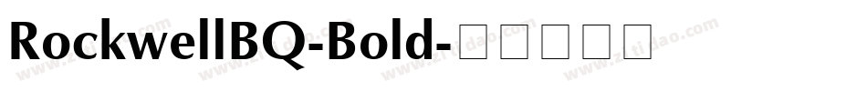 RockwellBQ-Bold字体转换