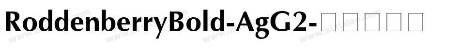 RoddenberryBold-AgG2字体转换