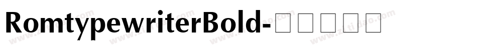 RomtypewriterBold字体转换
