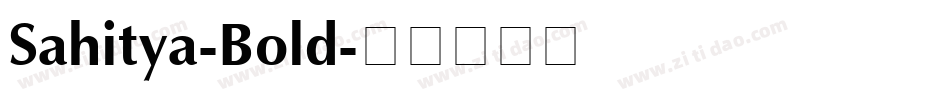 Sahitya-Bold字体转换