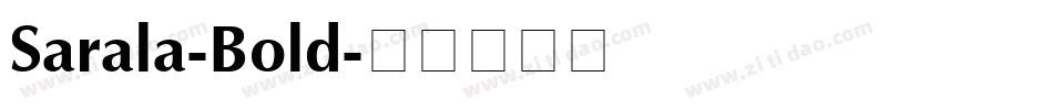 Sarala-Bold字体转换