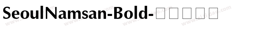 SeoulNamsan-Bold字体转换