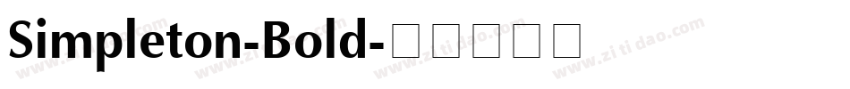Simpleton-Bold字体转换