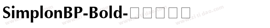 SimplonBP-Bold字体转换