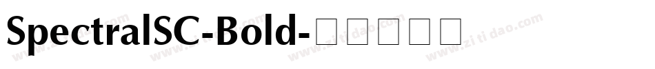 SpectralSC-Bold字体转换