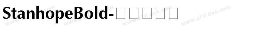 StanhopeBold字体转换