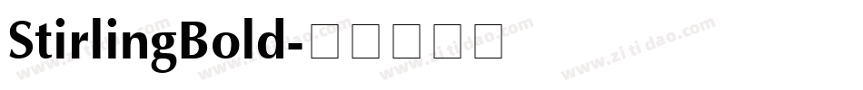 StirlingBold字体转换