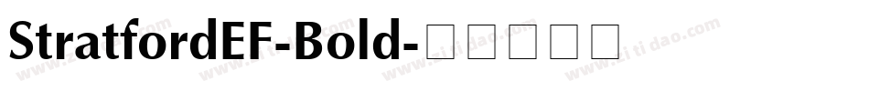 StratfordEF-Bold字体转换