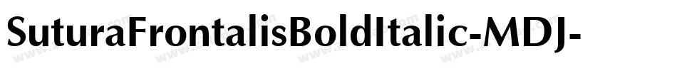 SuturaFrontalisBoldItalic-MDJ字体转换