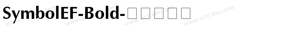 SymbolEF-Bold字体转换