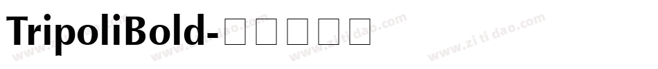TripoliBold字体转换
