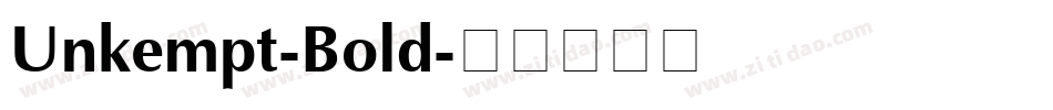 Unkempt-Bold字体转换