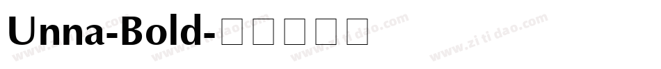 Unna-Bold字体转换