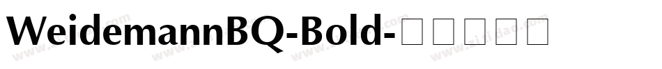WeidemannBQ-Bold字体转换