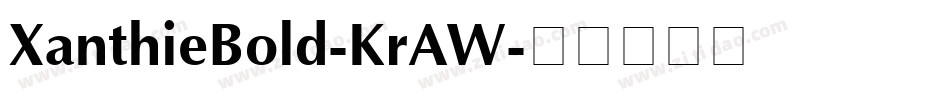 XanthieBold-KrAW字体转换