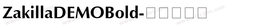 ZakillaDEMOBold字体转换