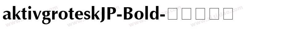 aktivgroteskJP-Bold字体转换