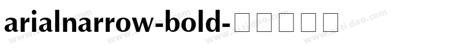 arialnarrow-bold字体转换