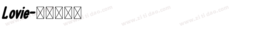 Lovie字体转换