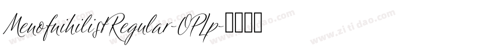 MenofnihilistRegular-OPLp字体转换
