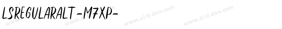 LsRegularalt-M7XP字体转换